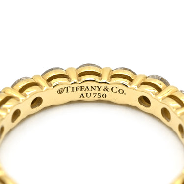 ティファニー Tiffany & Co フォーエバー バンド フルダイヤ イエローゴールド K18YG ダイヤモンド リング 指輪 T＆Co. 18K 750YG ダイヤモンド 9号