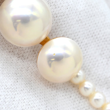 タサキ TASAKI マベパール パールホワイト×イエローゴールド K18YG パール ネックレス Au750 18K 18金 真珠 5P 5粒 グラデーション ライン アーチ