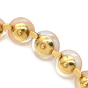 タサキ TASAKI マベパール パールホワイト×イエローゴールド K18YG パール ネックレス Au750 18K 18金 真珠 5P 5粒 グラデーション ライン アーチ
