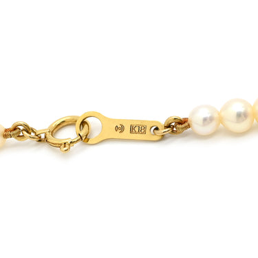 タサキ TASAKI マベパール パールホワイト×イエローゴールド K18YG パール ネックレス Au750 18K 18金 真珠 5P 5粒 グラデーション ライン アーチ