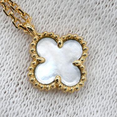 ヴァンクリーフアーペル Van Cleef & Arpels スウィート アルハンブラ ペンダント VCARF69100 パールホワイト×イエローゴールド K18YG マザーオブパール ネックレス 白 Au750 シェル