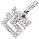 カルティエ Cartier ル ベゼデュ ドラゴン チャーム B3009700 ホワイトゴールド K18WG ダイヤモンド ルビー ペンダントトップ 18金 750 WG ルビー 赤
