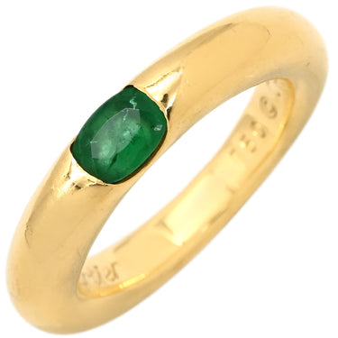 カルティエ Cartier エリプス エメラルドリング グリーン×イエローゴールド K18YG エメラルド #50(JP10) リング 指輪 750 YG 18金 18K 9.5号