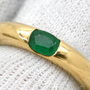 カルティエ Cartier エリプス エメラルドリング グリーン×イエローゴールド K18YG エメラルド #50(JP10) リング 指輪 750 YG 18金 18K 9.5号