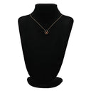 ヴァンクリーフアーペル Van Cleef & Arpels ヴィンテージ アルハンブラ VCARPOMV00 ブラウンXローズゴールド K18PG ダイヤモンド ブルズアイ ネックレス PG ブルズアイ 18K 750 2017年ホリデー 1Pダイヤ