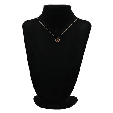 ヴァンクリーフアーペル Van Cleef & Arpels ヴィンテージ アルハンブラ VCARPOMV00 ブラウンXローズゴールド K18PG ダイヤモンド ブルズアイ ネックレス PG ブルズアイ 18K 750 2017年ホリデー 1Pダイヤ