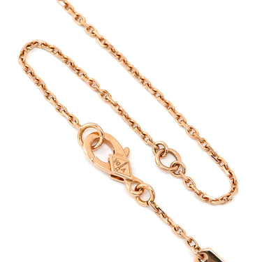 ヴァンクリーフアーペル Van Cleef & Arpels ヴィンテージ アルハンブラ VCARPOMV00 ブラウンXローズゴールド K18PG ダイヤモンド ブルズアイ ネックレス PG ブルズアイ 18K 750 2017年ホリデー 1Pダイヤ