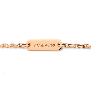 ヴァンクリーフアーペル Van Cleef & Arpels ヴィンテージ アルハンブラ VCARPOMV00 ブラウンXローズゴールド K18PG ダイヤモンド ブルズアイ ネックレス PG ブルズアイ 18K 750 2017年ホリデー 1Pダイヤ