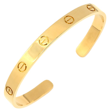 カルティエ Cartier LOVE ラブブレスレット オープン イエローゴールド K18YG #18 ブレスレット 750 18K YG バングル