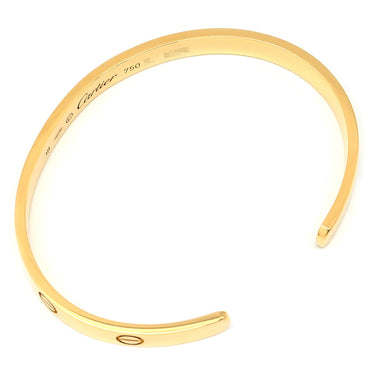 カルティエ Cartier LOVE ラブブレスレット オープン イエローゴールド K18YG #18 ブレスレット 750 18K YG バングル