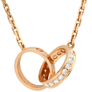 カルティエ Cartier Love ネックレス セミパヴェ CRB7013900 ピンクゴールド K18PG ダイヤモンド ネックレス 18K 750 PG ベビーラブ ダイヤ