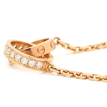 カルティエ Cartier Love ネックレス セミパヴェ CRB7013900 ピンクゴールド K18PG ダイヤモンド ネックレス 18K 750 PG ベビーラブ ダイヤ
