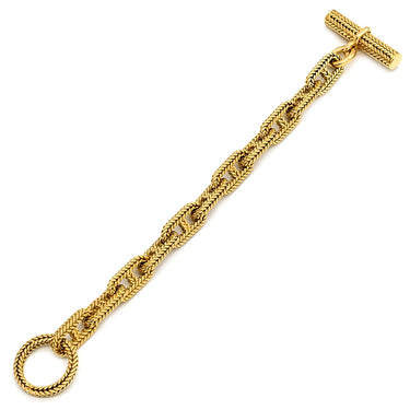 エルメス HERMES シェーヌダンクル トレセ TGM イエローゴールド K18YG ブレスレット 11コマ 18K 750 YG