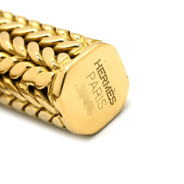 エルメス HERMES シェーヌダンクル トレセ TGM イエローゴールド K18YG ブレスレット 11コマ 18K 750 YG