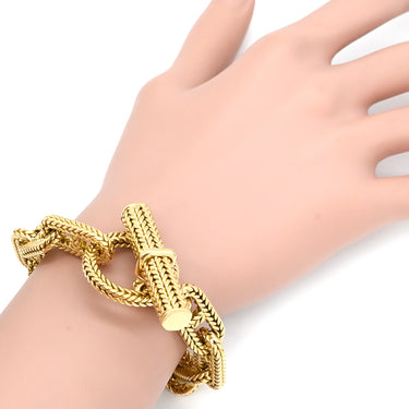 エルメス HERMES シェーヌダンクル トレセ TGM イエローゴールド K18YG ブレスレット 11コマ 18K 750 YG
