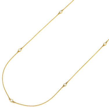 ティファニー Tiffany & Co バイザヤード イエローゴールド K18YG ダイヤモンド ネックレス ダイヤモンド エルサペレッティ 18K 750 YG
