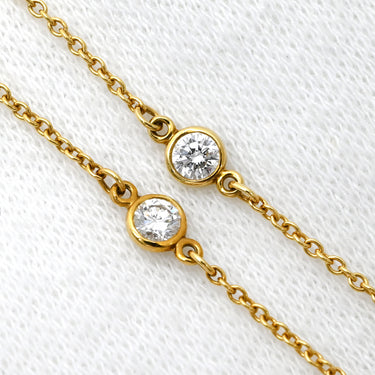 ティファニー Tiffany & Co バイザヤード イエローゴールド K18YG ダイヤモンド ネックレス ダイヤモンド エルサペレッティ 18K 750 YG