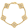 ヴァンクリーフアーペル Van Cleef & Arpels ヴィンテージアルハンブラ 5モチーフ VCARA41400 イエローゴールド K18YG ダイヤモンド ブレスレット K18 18K ダイヤモンド