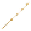 ヴァンクリーフアーペル Van Cleef & Arpels ヴィンテージアルハンブラ 5モチーフ VCARA41400 イエローゴールド K18YG ダイヤモンド ブレスレット K18 18K ダイヤモンド