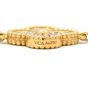 ヴァンクリーフアーペル Van Cleef & Arpels ヴィンテージアルハンブラ 5モチーフ VCARA41400 イエローゴールド K18YG ダイヤモンド ブレスレット K18 18K ダイヤモンド
