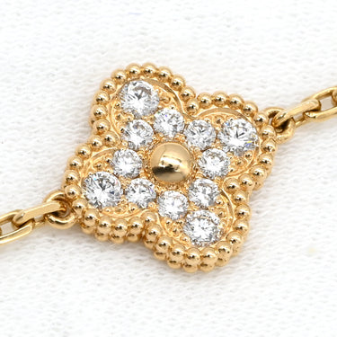 ヴァンクリーフアーペル Van Cleef & Arpels ヴィンテージアルハンブラ 5モチーフ VCARA41400 イエローゴールド K18YG ダイヤモンド ブレスレット K18 18K ダイヤモンド