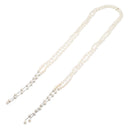 タサキ TASAKI ナイアガラ 瀑布 UFN5968/0655968 パールホワイト×ホワイトゴールド K18WG パール クリスタル ネックレス 真珠 K18WG 2連 パール クリスタル ロング ラリエット
