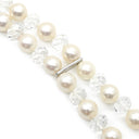 タサキ TASAKI ナイアガラ 瀑布 UFN5968/0655968 パールホワイト×ホワイトゴールド K18WG パール クリスタル ネックレス 真珠 K18WG 2連 パール クリスタル ロング ラリエット