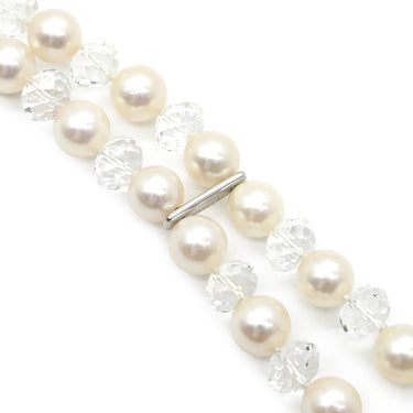 タサキ TASAKI ナイアガラ 瀑布 UFN5968/0655968 パールホワイト×ホワイトゴールド K18WG パール クリスタル ネックレス 真珠 K18WG 2連 パール クリスタル ロング ラリエット