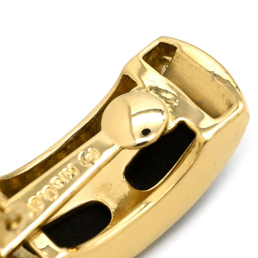 タサキ TASAKI オニキス ダイヤ ブラック×イエローゴールド K18YG オニキス ダイヤモンド イヤリング 黒 クリップ 18K 750 YG