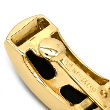 タサキ TASAKI オニキス ダイヤ ブラック×イエローゴールド K18YG オニキス ダイヤモンド イヤリング 黒 クリップ 18K 750 YG