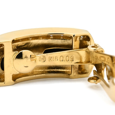 タサキ TASAKI オニキス ダイヤ ブラック×イエローゴールド K18YG オニキス ダイヤモンド イヤリング 黒 クリップ 18K 750 YG