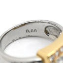 タサキ TASAKI パヴェ ダイヤモンド スクエア コンビ イエローゴールド×プラチナシルバー K18YG Pt900 ダイヤモンド リング 指輪 Au750 18K 18金 プラチナ900 10.5号