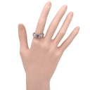 カルティエ Cartier タンク アメジスト パープル×ホワイトゴールド K18WG アメジスト #56(JP16) リング 指輪 Au750 18K 18金 スクエアカット 15.5号
