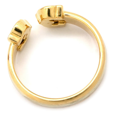 カルティエ Cartier 2Cリング トリニティ ダイヤ イエローゴールド×ピンクゴールド×ホワイトゴールド K18PG K18YG K18WG #50(JP10) リング 指輪 ドゥーブルC 3カラー 750 18K 11号