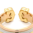 カルティエ Cartier 2Cリング トリニティ ダイヤ イエローゴールド×ピンクゴールド×ホワイトゴールド K18PG K18YG K18WG #50(JP10) リング 指輪 ドゥーブルC 3カラー 750 18K 11号