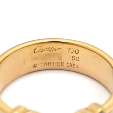 カルティエ Cartier 2Cリング トリニティ ダイヤ イエローゴールド×ピンクゴールド×ホワイトゴールド K18PG K18YG K18WG #50(JP10) リング 指輪 ドゥーブルC 3カラー 750 18K 11号