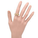 カルティエ Cartier 2Cリング トリニティ ダイヤ イエローゴールド×ピンクゴールド×ホワイトゴールド K18PG K18YG K18WG #50(JP10) リング 指輪 ドゥーブルC 3カラー 750 18K 11号