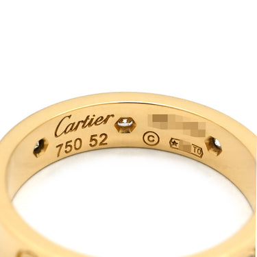 カルティエ Cartier LOVE ミニラブリング 8Pダイヤ B4056200 イエローゴールド K18YG ダイヤモンド #52(JP12) リング 指輪 スモールモデル 750 18K YG フルダイヤ 11.5号