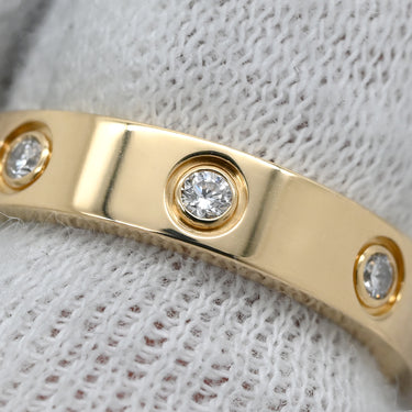 カルティエ Cartier LOVE ミニラブリング 8Pダイヤ B4056200 イエローゴールド K18YG ダイヤモンド #52(JP12) リング 指輪 スモールモデル 750 18K YG フルダイヤ 11.5号