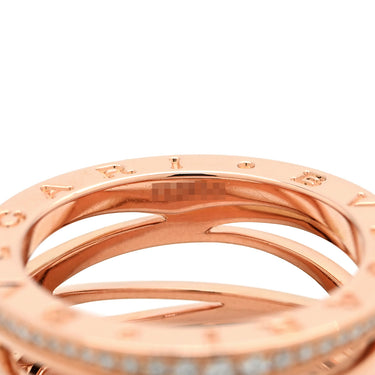 ブルガリ BVLGARI ビーゼロワン B-zero1 レジェンド ダイヤ 4バンドリング ピンクゴールド K18PG ダイヤモンド #56(JP16) リング 指輪 750 18金 18K PG 15号