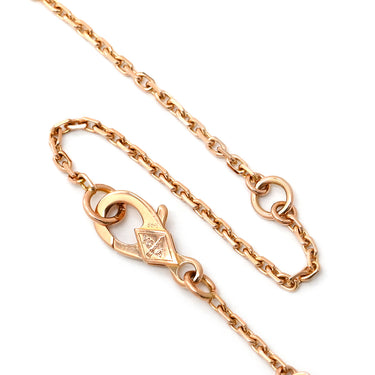 ヴァンクリーフアーペル Van Cleef & Arpels ヴィンテージ アルハンブラ ブラウン×ローズゴールド K18PG ダイヤモンド ブルズアイ ネックレス 茶 750PG 18K 2017年ホリデー ブルズアイ ダイヤ