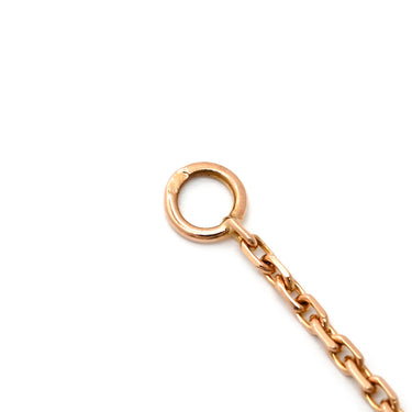 ヴァンクリーフアーペル Van Cleef & Arpels ヴィンテージ アルハンブラ ブラウン×ローズゴールド K18PG ダイヤモンド ブルズアイ ネックレス 茶 750PG 18K 2017年ホリデー ブルズアイ ダイヤ
