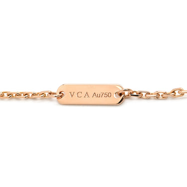 ヴァンクリーフアーペル Van Cleef & Arpels ヴィンテージ アルハンブラ ブラウン×ローズゴールド K18PG ダイヤモンド ブルズアイ ネックレス 茶 750PG 18K 2017年ホリデー ブルズアイ ダイヤ