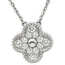 ヴァンクリーフアーペル Van Cleef & Arpels ヴィンテージアルハンブラ ペンダント VCARA46100 ホワイトゴールド K18WG ダイヤモンド ネックレス Au750 K18 12Pダイヤ