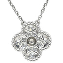 ヴァンクリーフアーペル Van Cleef & Arpels ヴィンテージアルハンブラ ペンダント VCARA46100 ホワイトゴールド K18WG ダイヤモンド ネックレス Au750 K18 12Pダイヤ