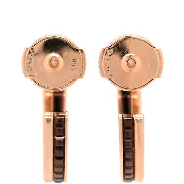 ブシュロン BOUCHERON キャトルクラシック フープピアス JC001598 ブラウン×イエローゴールド K18PG ブラウンPVD ピアス 750 PG K18 PVD
