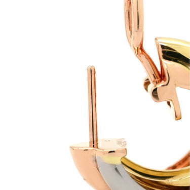 カルティエ Cartier トリニティ クラシックモデル 80083231 ホワイトゴールド×イエローゴールド×ピンクゴールド K18YG K18PG K18WG ピアス Cartier Au750 18K 3カラー