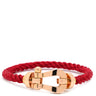フレッド FRED フォース10 ラージモデル レッド×ピンクゴールド K18PG ステンレスケーブル メタル(コードエンド) #14 ブレスレット Au750 18K PG