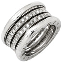 ブルガリ BVLGARI ビーゼロワン B-zero1 4バンド ダイヤ ホワイトゴールド K18WG ダイヤモンド #50(JP10) リング 指輪 750 18K WG 9号