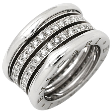 ブルガリ BVLGARI ビーゼロワン B-zero1 4バンド ダイヤ ホワイトゴールド K18WG ダイヤモンド #50(JP10) リング 指輪 750 18K WG 9号